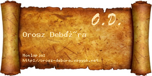 Orosz Debóra névjegykártya